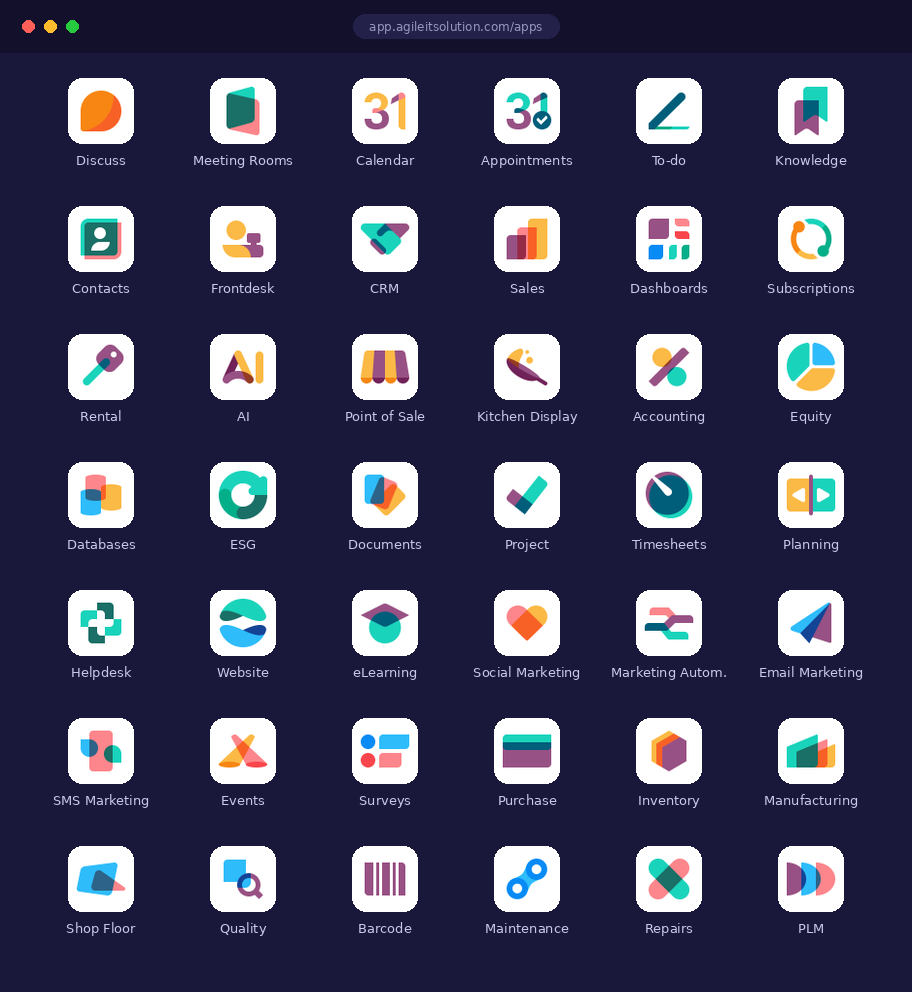 The Odoo apps family